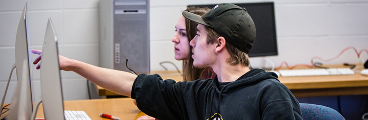 MWCC Students Collaborating in a Computer Lab