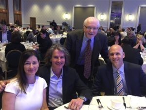 Kevin and Donna Berg, Vin Ialenti and President Vander Hooven at the awards reception