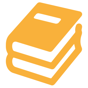 Orange Stack of Books Icon