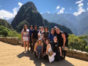 Group of MWCC Student Travelers in Machu Picchu