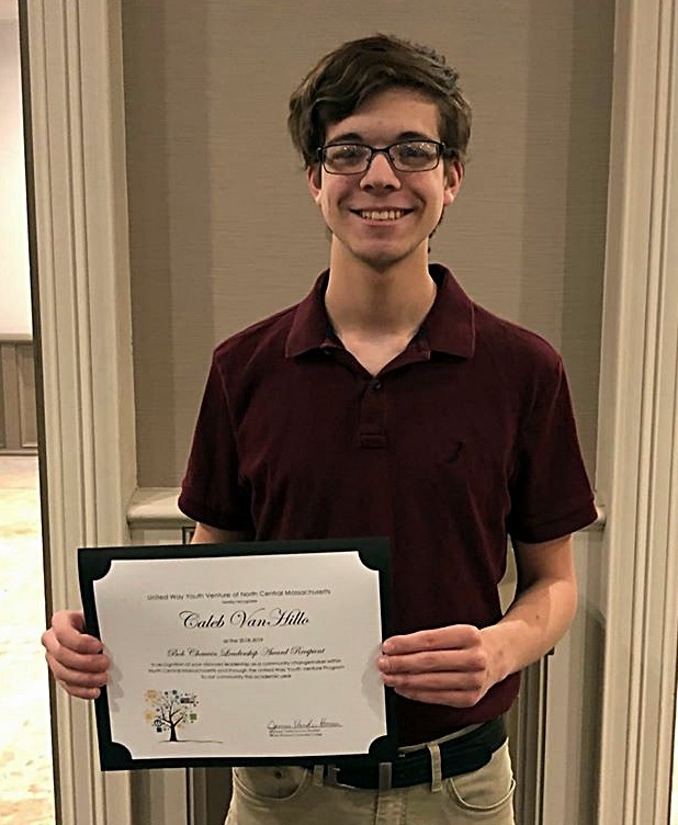 Caleb VanHillo Received the UWVY Scholarship in 2018