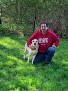 John Maron and his pet