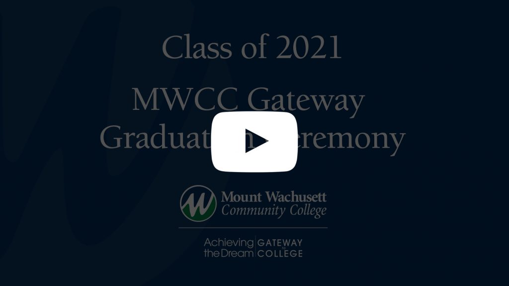 Gateway MWCC Graduation Ceremony image with YouTube logo link