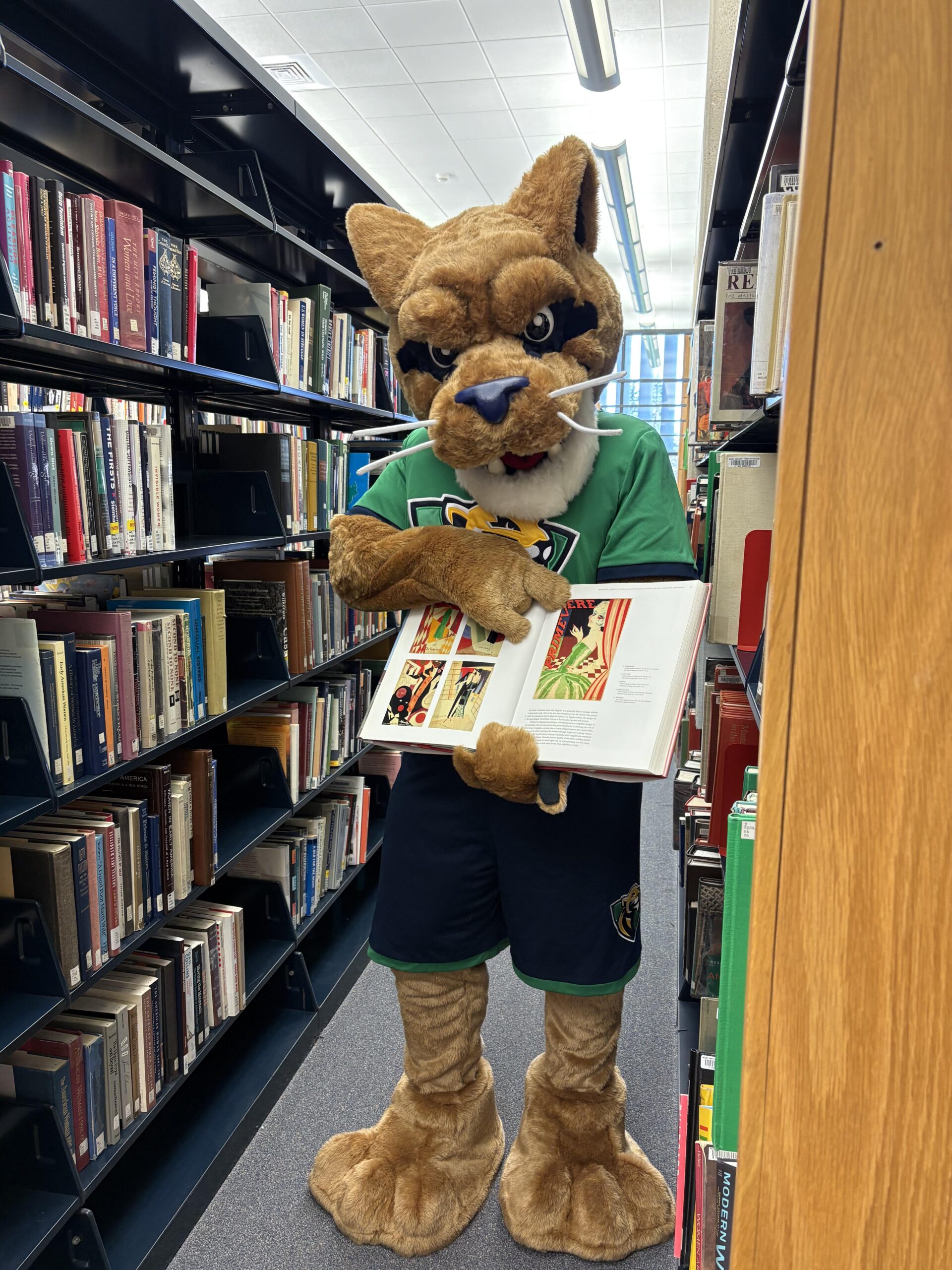 Monty in the library