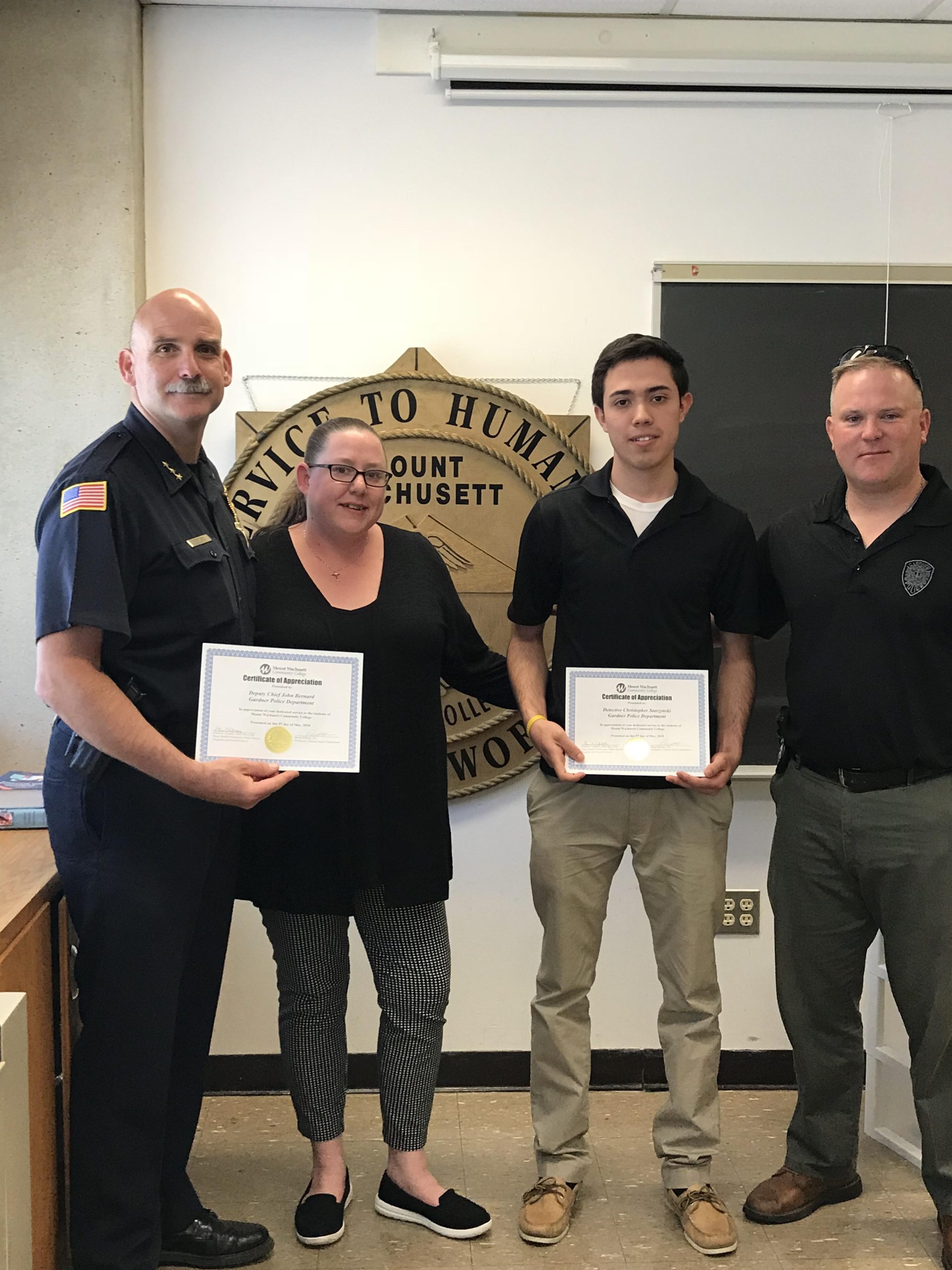 Officials Thanked for Mentoring MWCC 2018 Criminal Justice Student Interns