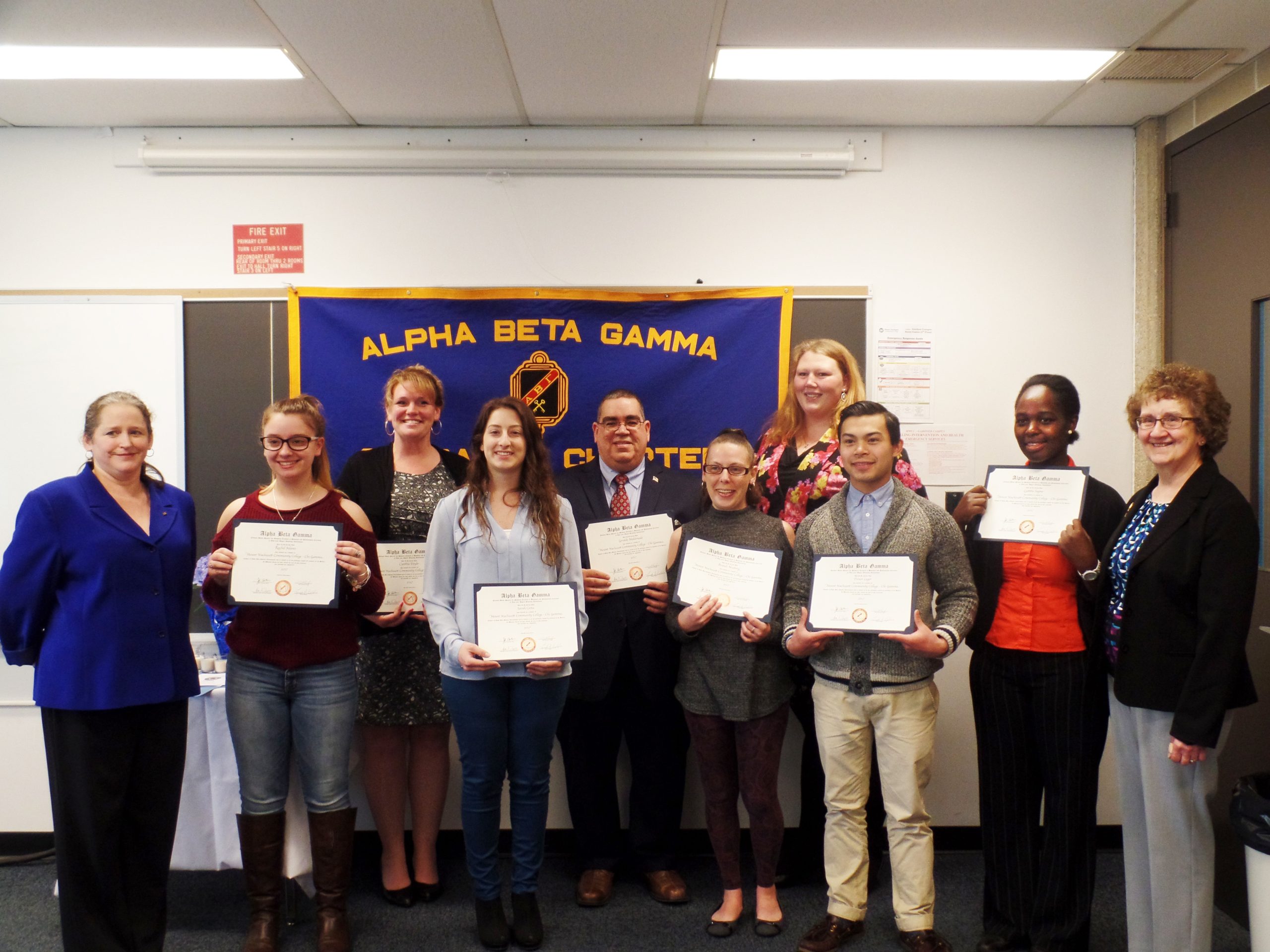 Ten MWCC Students Inducted into Alpha Beta Gamma Honor Society