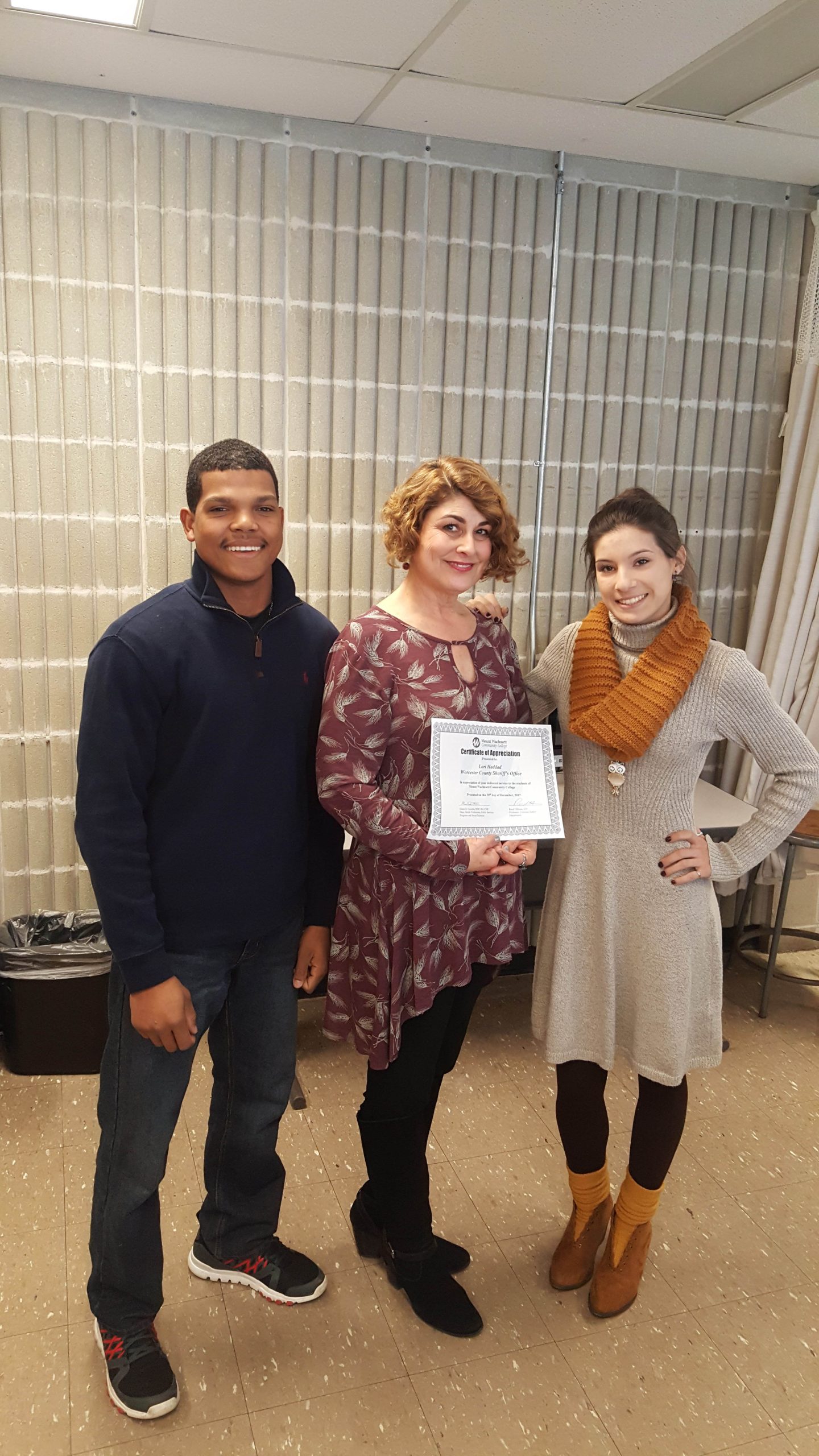 Officials Thanked for Mentoring MWCC Criminal Justice Student Interns