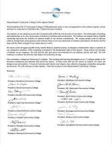 Massachusetts Community Colleges Unite Against Hatred
