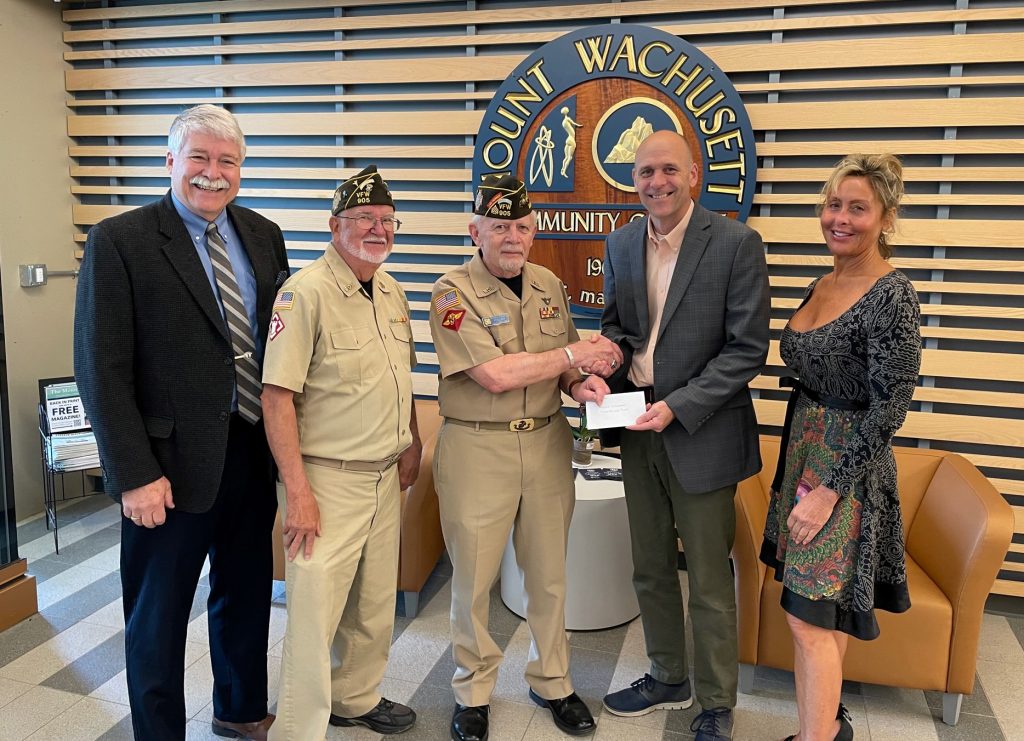 Gardner VFW Donates to MWCC's Student Veteran Scholarship