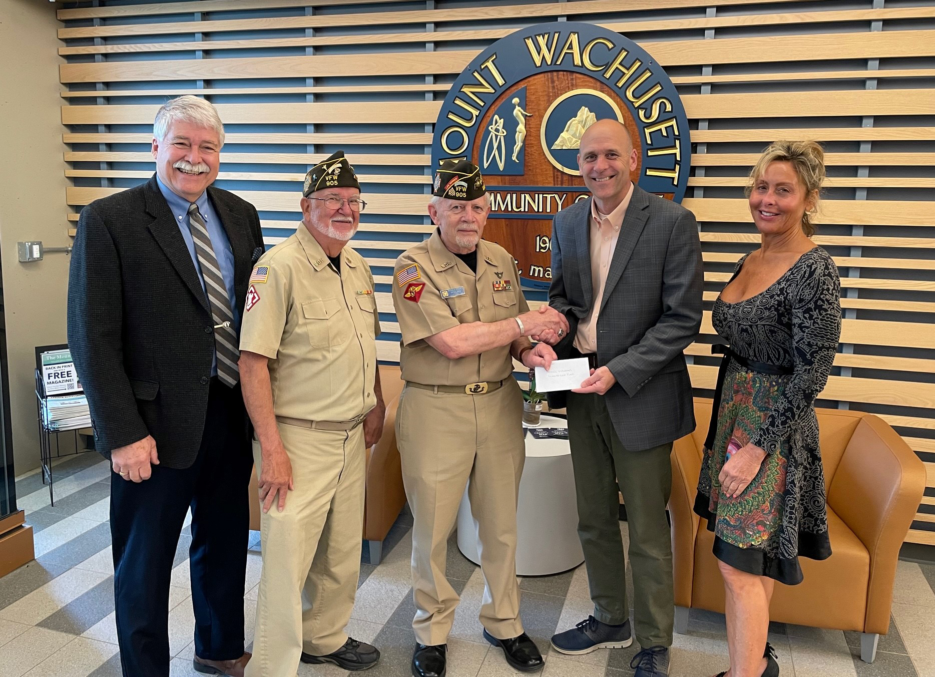 Gardner VFW Donates to MWCC’s Student Veteran Scholarship