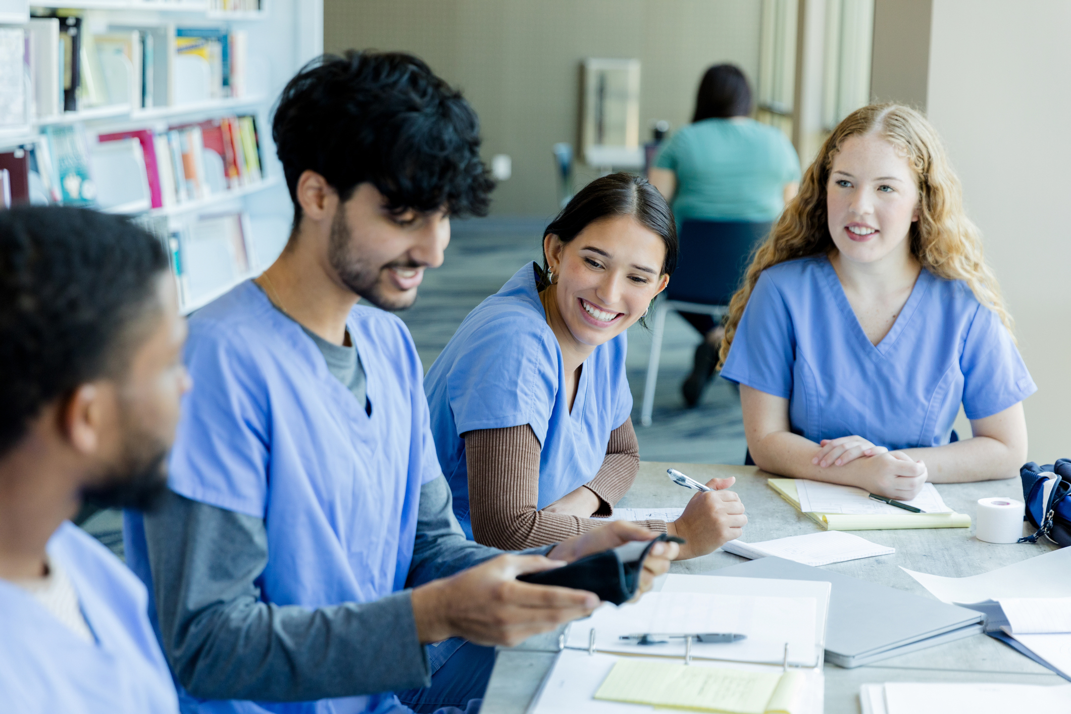 Diverse Medical Students Collaborate on Healthcare Project