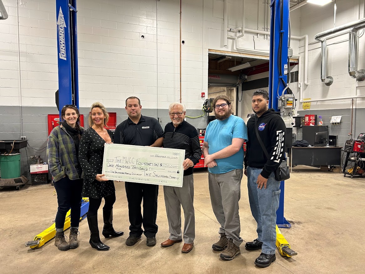 MWCC Foundation Receives $100,000 for Automotive Program Scholarships from Salvadore Family