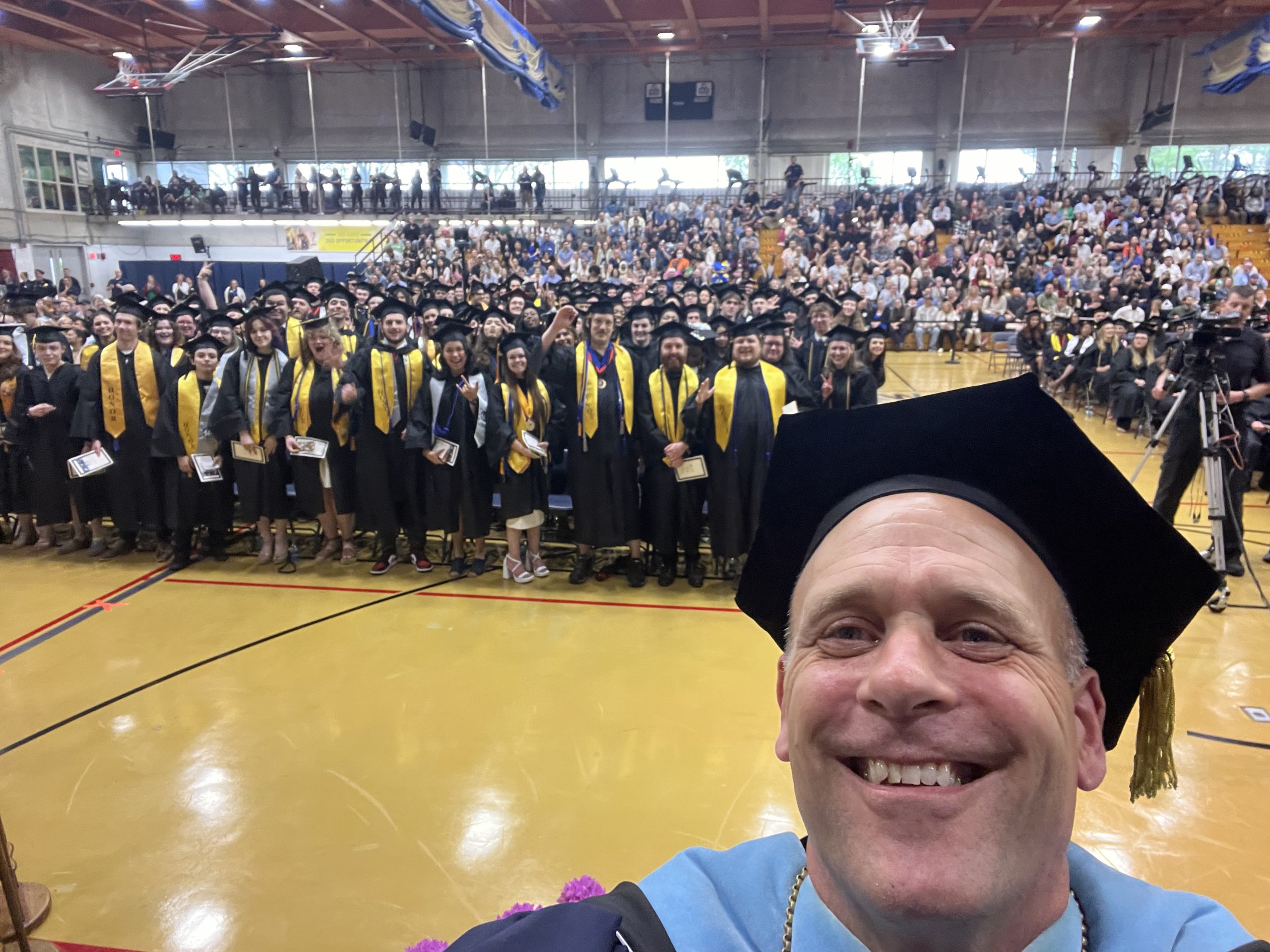 2024 commencement selfie left