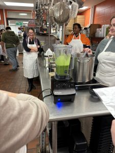 Study Abroad students cooking demonstration