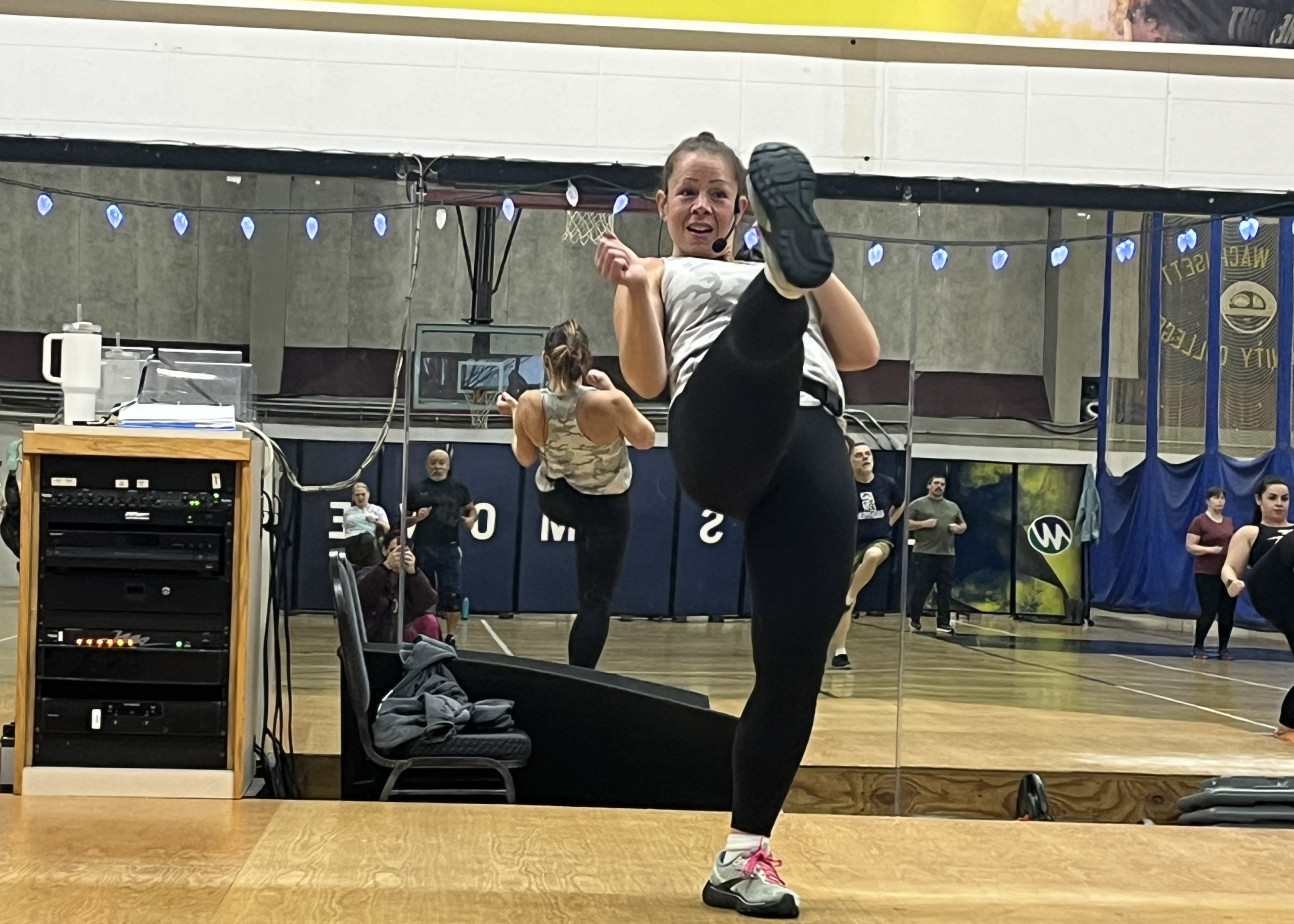 Instructor-Danielle-Riach-leads-a-group-class-at-Mount-Fitness