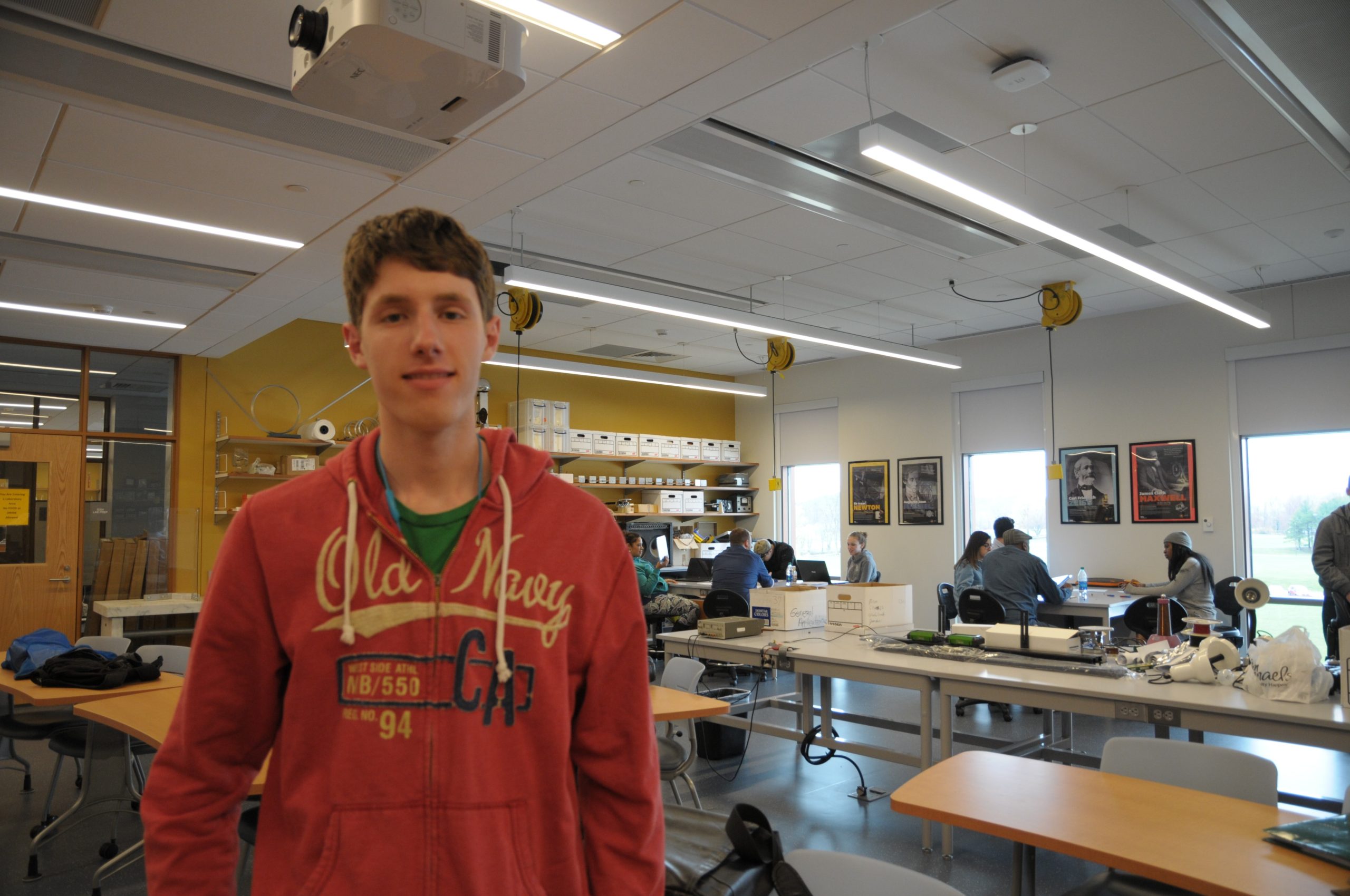 Jonathan Chernoch in a classroom