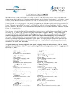 Community College Presidents Release Statement in Support of DACA