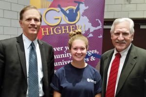 MWCC Student Shares Stage with Top Education Officials at Massachusetts “Go Higher!” Event