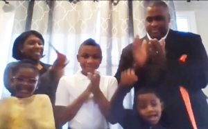 Phillips Family Cutting the Ribbon for the Virtual International Center for the Promotion of Diversity and Inclusion