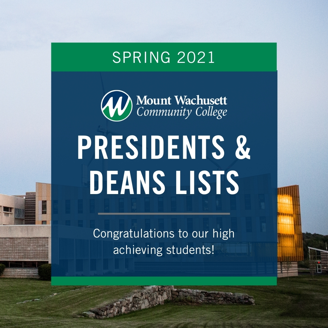 MWCC Spring 2021 Semester Presidents List and Deans List