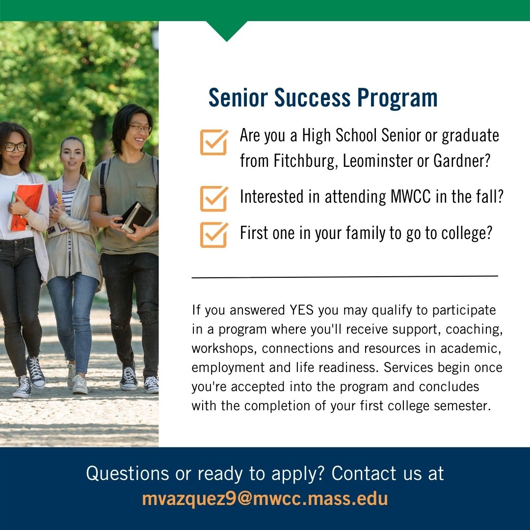 MWCC Recruiting Students for Shannon Grant Senior Success Program