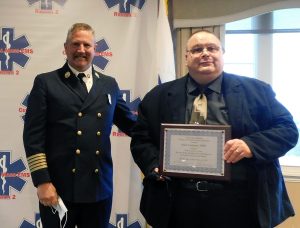 Southbridge Fire Chief Paul Normandin and Peter Laitinen MWCC Paramedic Program Director