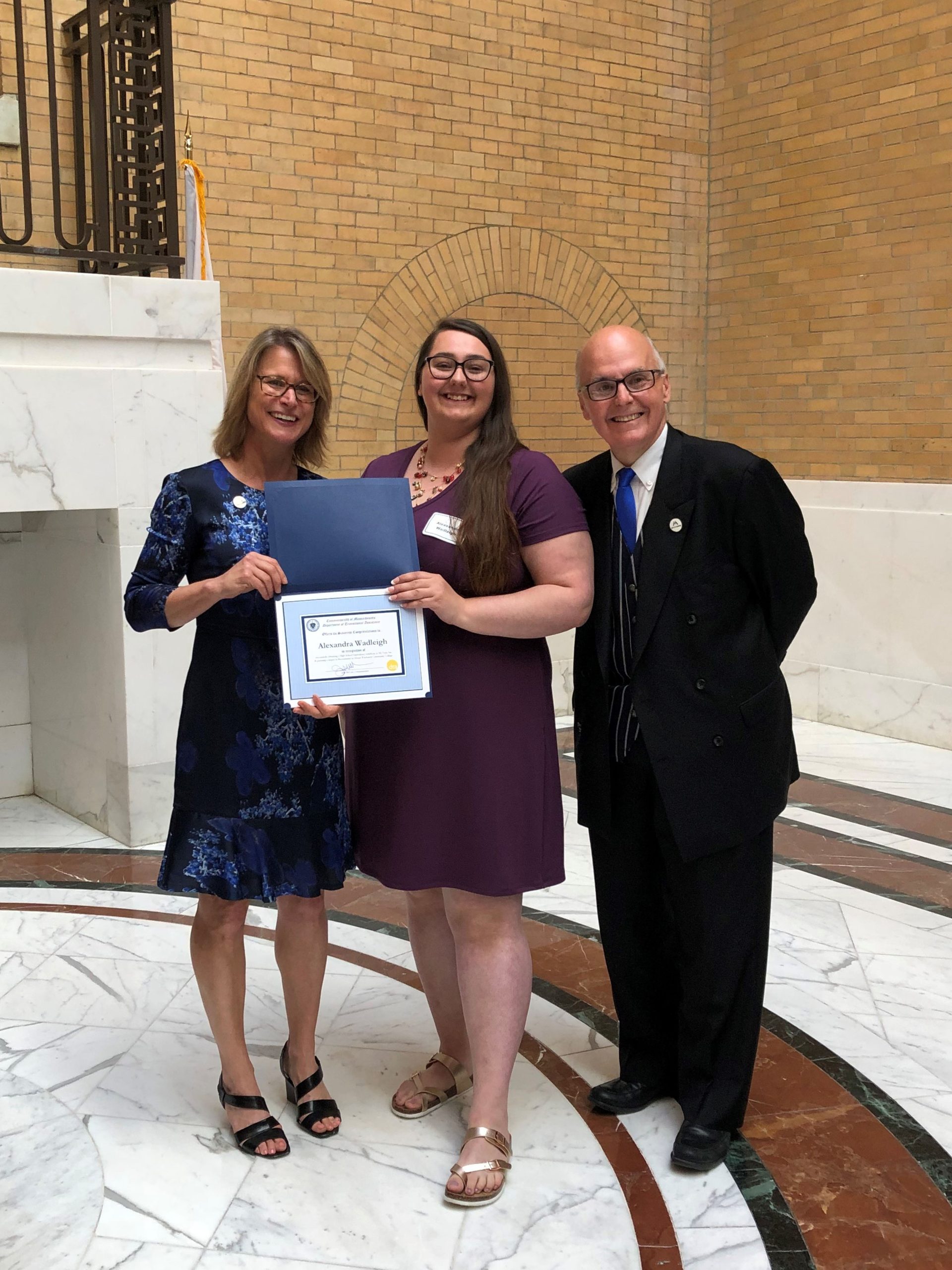 MWCC Student Recognized at State House