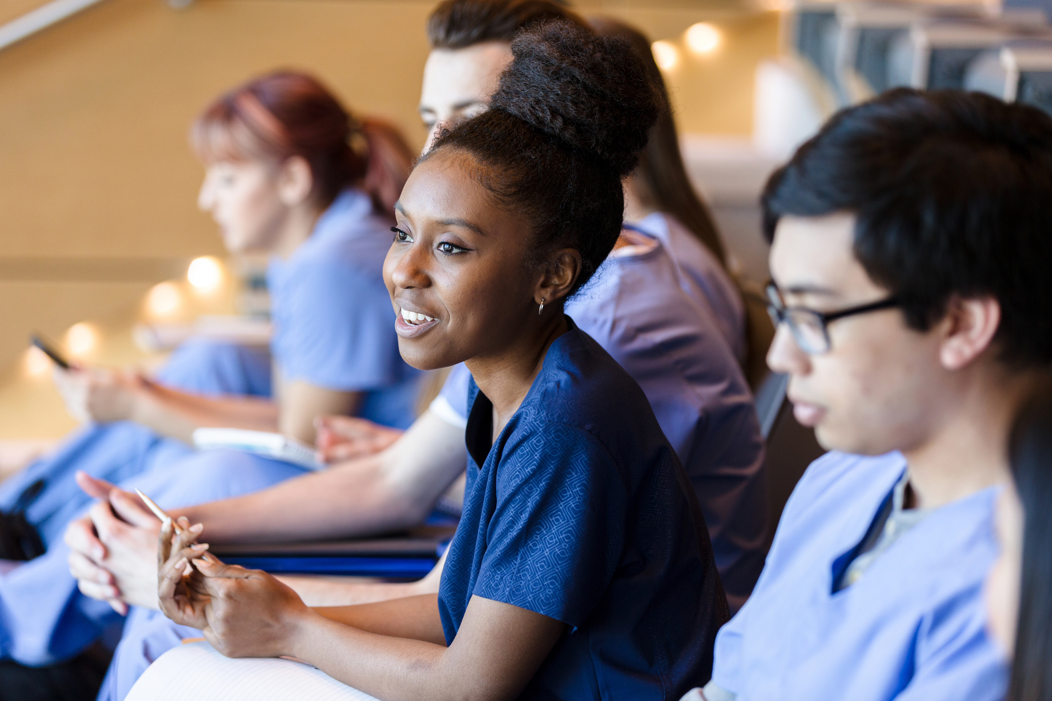 Diverse Medical Students in a Classroom Setting