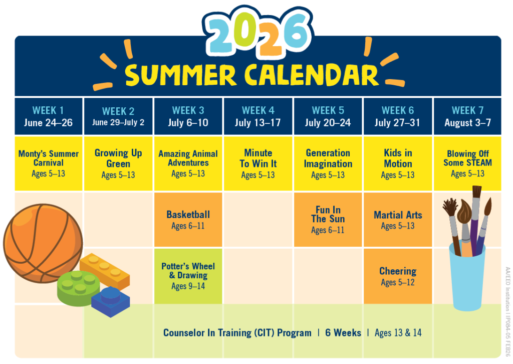 Summer adventures calendar 2026