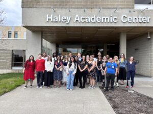 PTK Inductees with Advisor Fagan Forhan