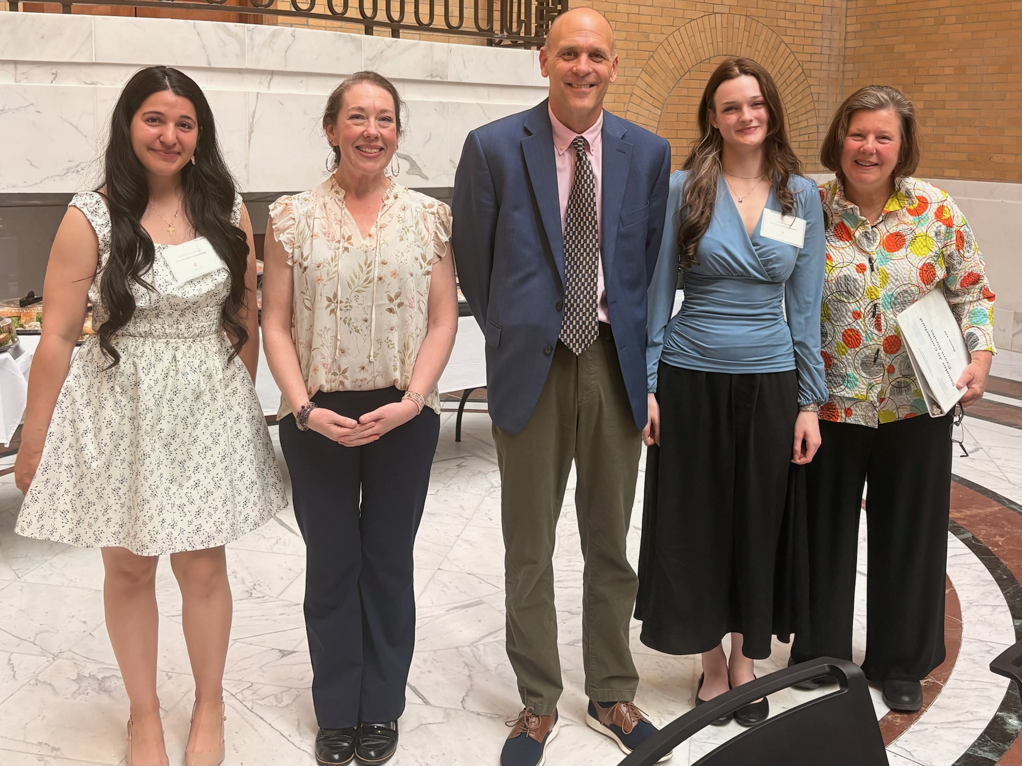 Sabrina Jean-Jaques, Dean Fagan Forhan, Joslynn Vautour, and Senator Joanne Comerford