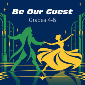 graphic of beauty and the beast dancing