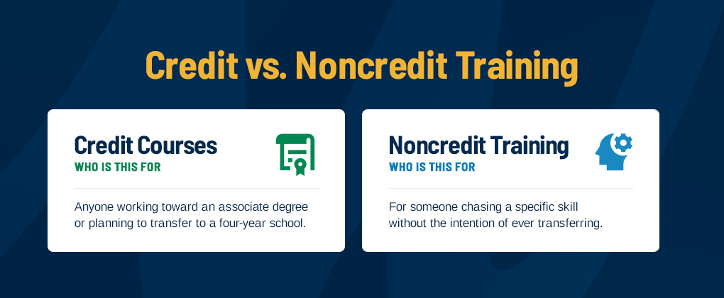 Credit vs noncredit training