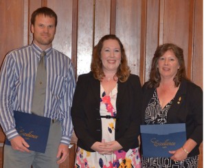 Award recipients Bryan Sanderson and Elizabeth Reiser with Fagan Forhan