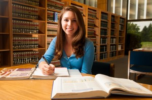 Jillian Johnson in library