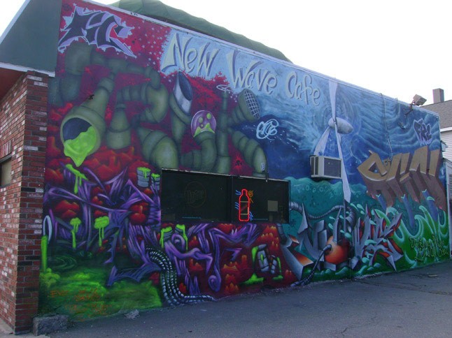 New Wave Cafe mural