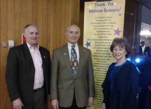 L to R: Jim Adams, VP/Regional Business Advisor at Enterprise Bank; Daniel M. Asquino, President of MWCC; Tina Sbrega, Chair of MWCC's Board of Trustees