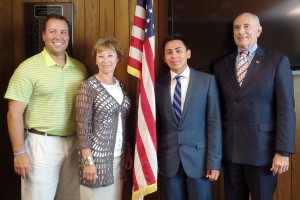 Gardner Mayor Mark Hawke, Board of Trustees Chair Tina Sbrega, Student Trustee Jasson Alvarado Gomez, MWCC President Daniel M. Asquino